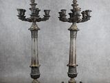 paire de candélabres anciens en fonte