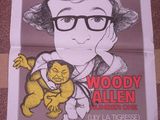 une affiche représentant Woody Allen avec un singe dessus
