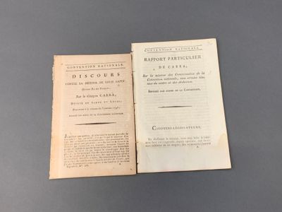 Réunion de 2 documents révolutionnaires imprimés du girondin…