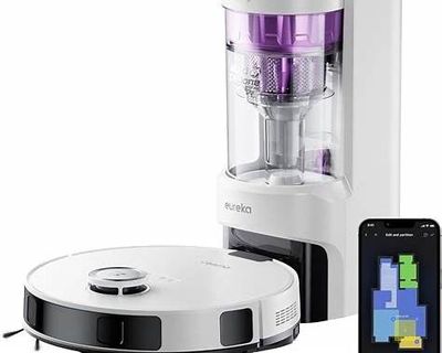 78// Eureka NER E10s Robot Aspirateur Laveur avec Station Éc…