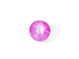 a close up of a pink ball on a white surface