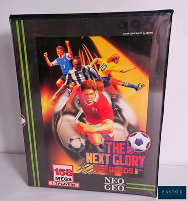 une boîte sur laquelle figure l'image d'un match de foot