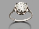 a diamond single - stone ring, by van cleef