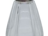 clear glass salt and pepper shaker with a silver lid