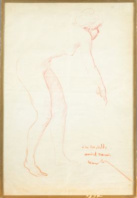 an image of a drawing of a man with a hat on his head