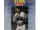 the album cover for elvis ' s moody blue is shown