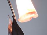 a lamp that is sitting on top of a table
