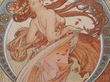 an image of a painting of a woman with long hair