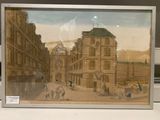 a picture of a picture of a street scene in a picture frame