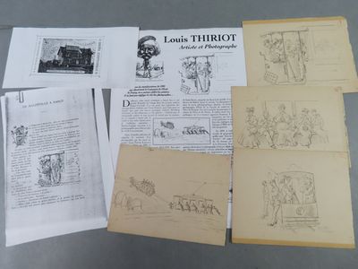 Plusieurs pages de vieux livres sont étalées sur une table