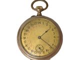pocket watch on a white background with a white background
