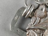 a close up of a metal object on a table