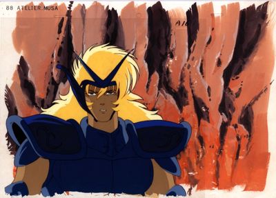 an image of a drawing of a man with blonde hair and blue eyes