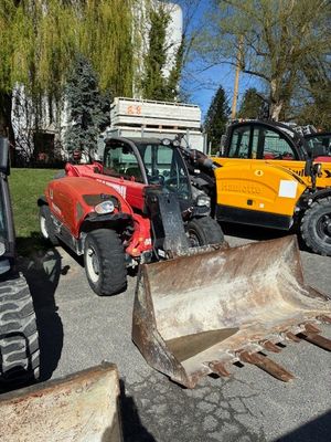 Charriot télescopique MANITOU type MT 625 Turbo équipé fourche et gode