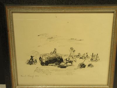une photo d'une photo d'un tableau représentant un homme à cheval
