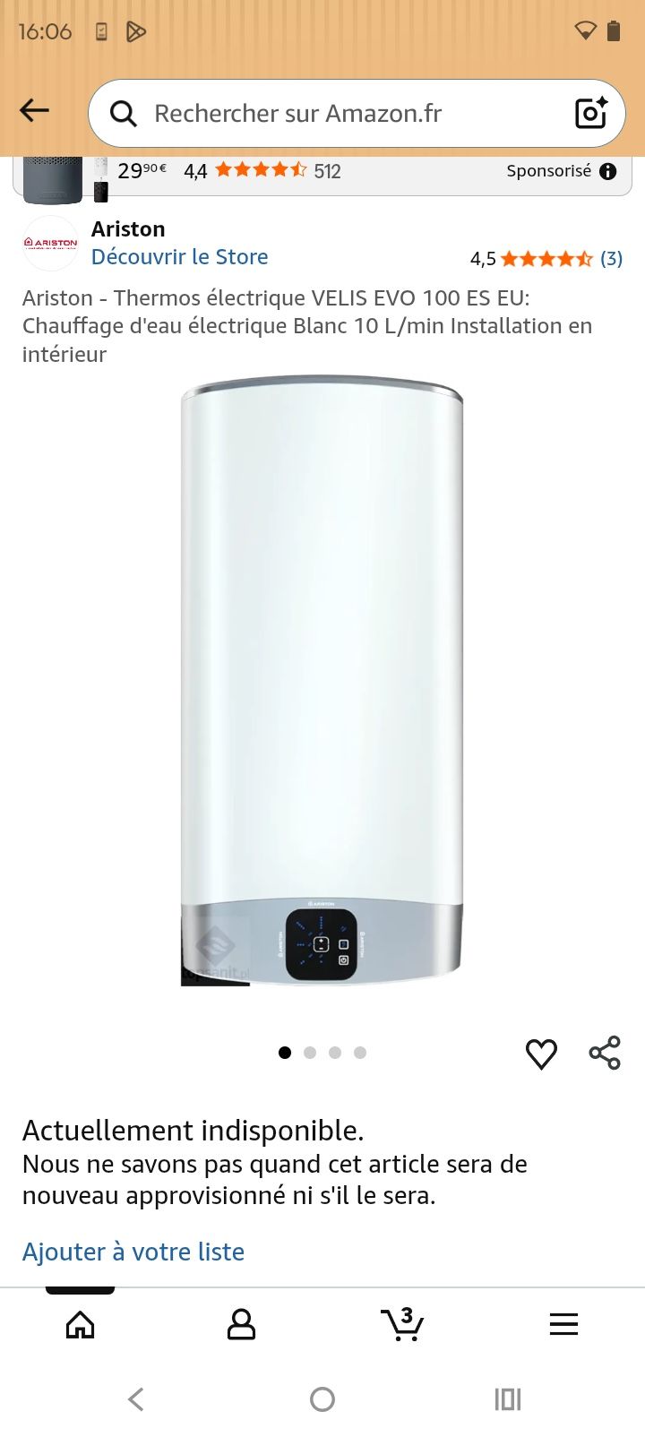 Ariston - Thermos électrique VELIS EVO 100 ES EU: Chauffage …