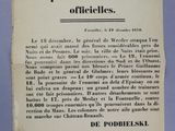 an old book with a piece of paper on it that says depeches milaires officiles