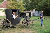 Voiture hippomobile vers 1860 Hte Delongueil à Paris