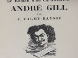 an old book with a drawing of a man in a boat