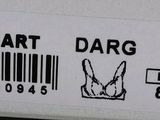 a close up of a box with a barcode on it