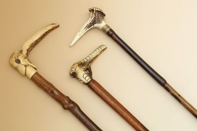 Réunion de 3 CANNES "Toise" - L'une en bambou - Photo 1