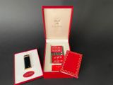 a red box with a cell phone inside of it