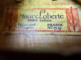 a picture of a label on a piece of paper on a table