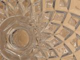 a close up of a glass plate with a pattern on it