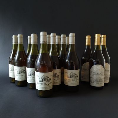 Douze btles CÔTES DU JURA blanc, Jean Berthet-Bondet, 1990 - Photo 1