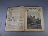 an old newspaper with a picture of a castle on it