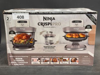 boxed box of ninja crispi pro with chicken and vegetables in it