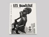 une photo en noir et blanc d'un livre sur lequel se trouve une statue