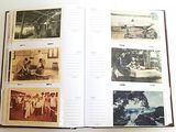 an open book with pictures of people in the pages