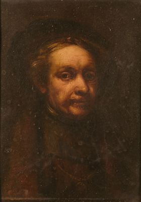 360 D'après REMBRANDT Autoportrait Huile sur panneau