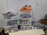 a lot of legos sitting on a table in a room