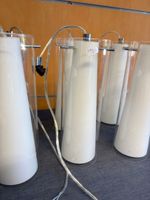 Suite de 6 lampes, en verre transparent et diffuseur opaque,… (photo 6)