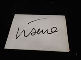a white piece of paper with the word woone written on it