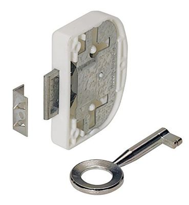 HETTICH - Serrure à visser 20 mm - Blanc pour tiroir et meub…