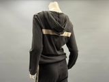 the back view of a mannequin mannequin wearing a hoodie and pants