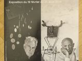 a black and white photo of a book with a picture of a man and a woman