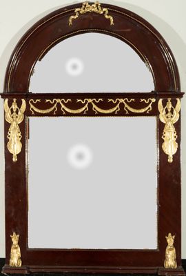 Miroir en bois et bronze, fin du 19e siècle