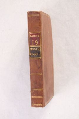 ROUSSEAU (Jean-Jacques) : « Dictionnaire de Musique » Genève…