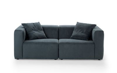 Canapé Square 3 places fixe, 206 x 104 x 70 cm, revêtement e…