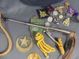 a lot of items that are laying out on the table