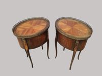Paire de table de chevets en bois de placage ouvrant par deu… (photo 4)