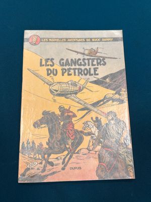 la bande dessinée française *Les gangsters du pétrole*, avec l'image d'un homme à cheval