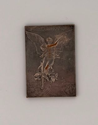 Fréderic VERNON (1858-1912) Plaquette en bronze argenté de f… - Photo 1