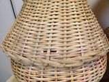 a wicker basket that is sitting on a table