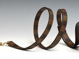 louis vuitton monograme leather dog leash with gold hardware