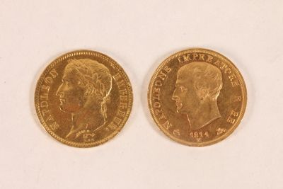 PAS D'ENCHERES LIVE - FRAIS 5% HT. Deux pièces or comprenant une 40 Fr - Photo 1